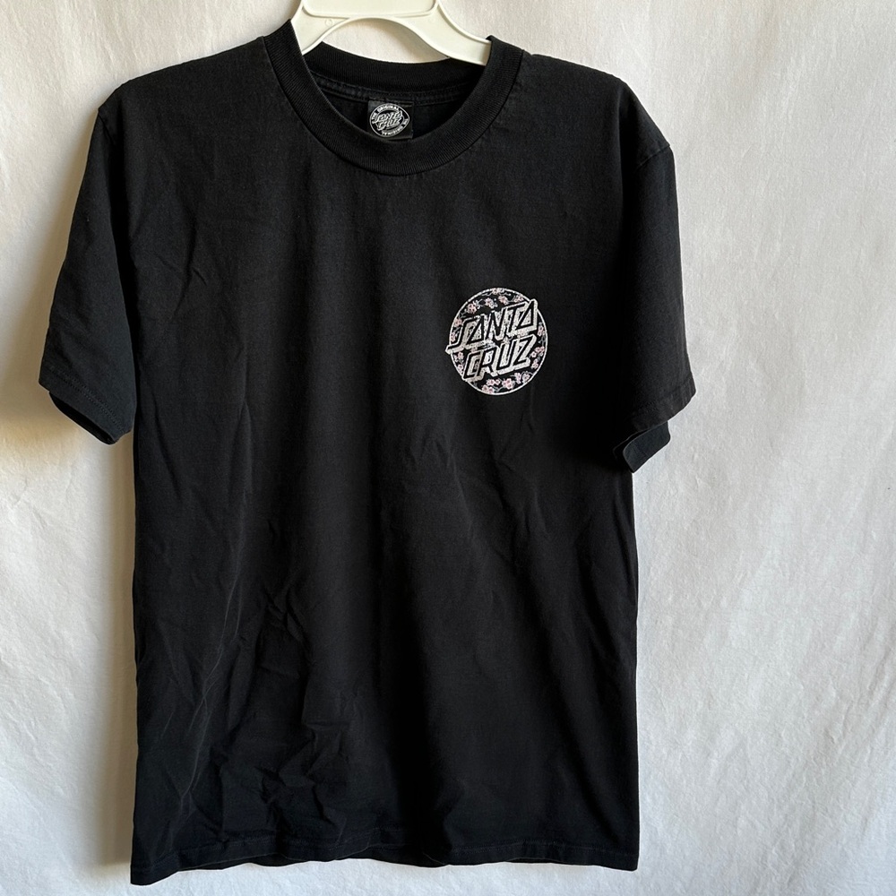 The Original Santa Cruz black Opus Dot T-shirt, size M